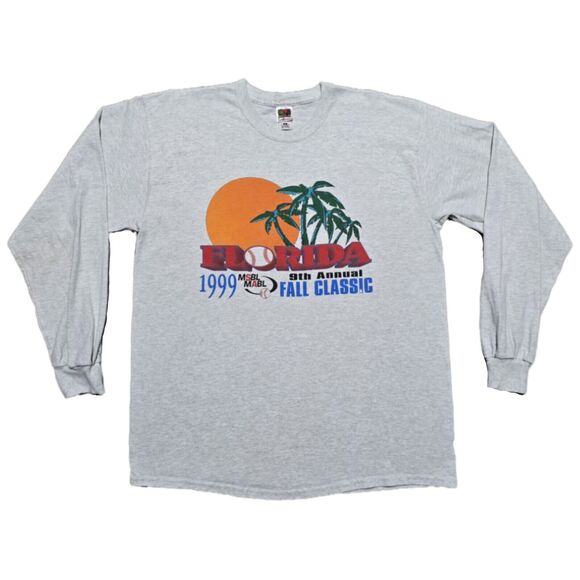 Vintage 1999 Florida MSBL Long‎ Sleeve T-Shirt XL Fall Classic Florida Baseball - Picture 1 of 13